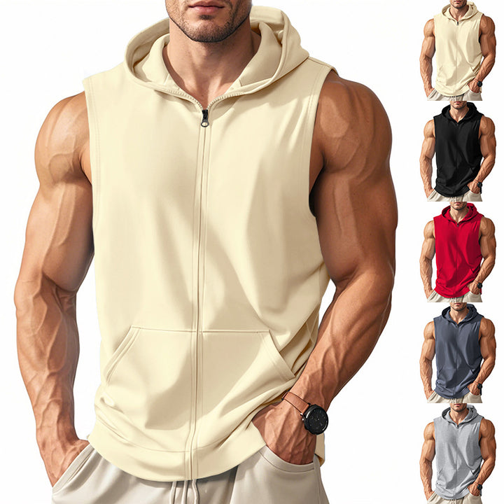 Herren ärmelloser Trainingsjacke mit praktischen Taschen und Reißverschluss Echoarchiv