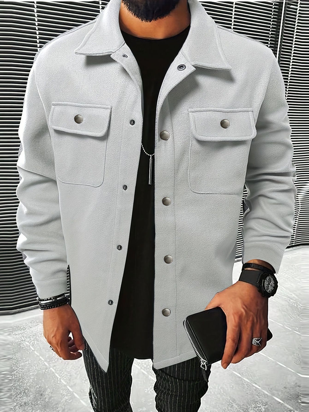 Herren Stilvolle Outerwear-Jacke mit einem modernen Look Echoarchiv