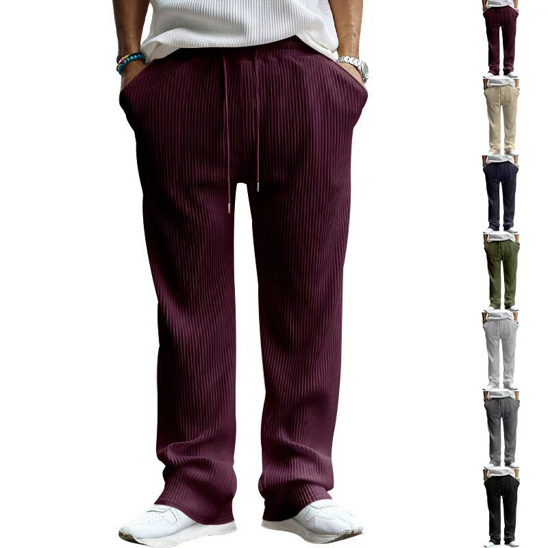 Herren modische Freizeithose mit eleganter Rippstruktur Echoarchiv