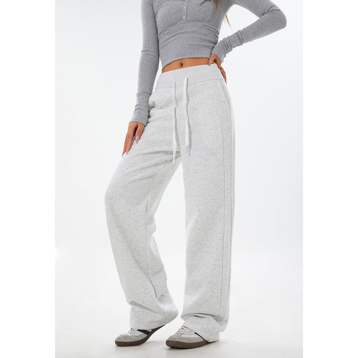 Damen Weite High‑Waist Sweatpalazzo‑Hose mit hohem Elastikbund und Tunnelzug Echo Archiv