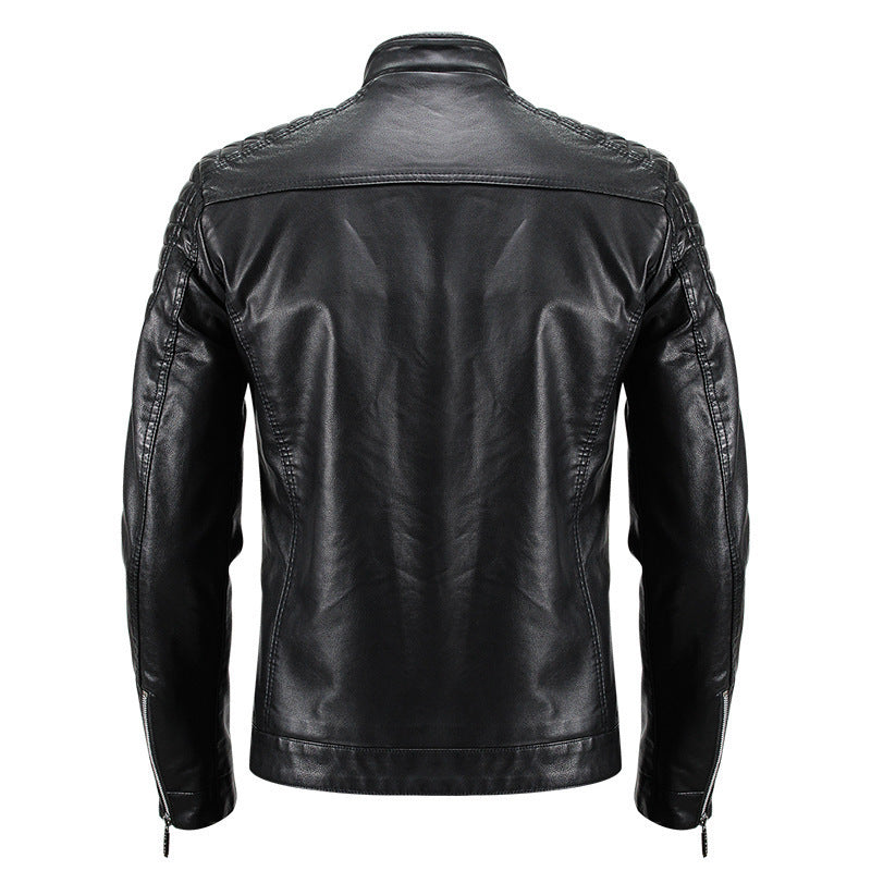 Herren Modische Kunstlederjacke mit strukturiertem Design Echo Archiv
