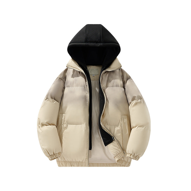 Herren Gefütterte Oversize-Steppjacke mit abnehmbarem Kapuzen‑Einsatz und Farbverlauf Echo Archiv