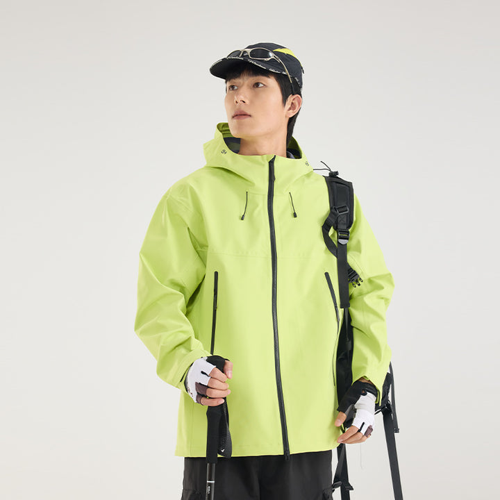 Herren Wasserdichte Softshell-Outdoorjacke mit verstellbarer Kapuze und atmungsaktiver Membran Echoarchiv
