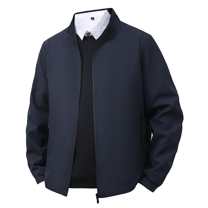 Herren Minimalistische Softshell-Bomberjacke mit Stehkragen, elastischen Bündchen & durchgehendem Reißverschluss Echo Archiv