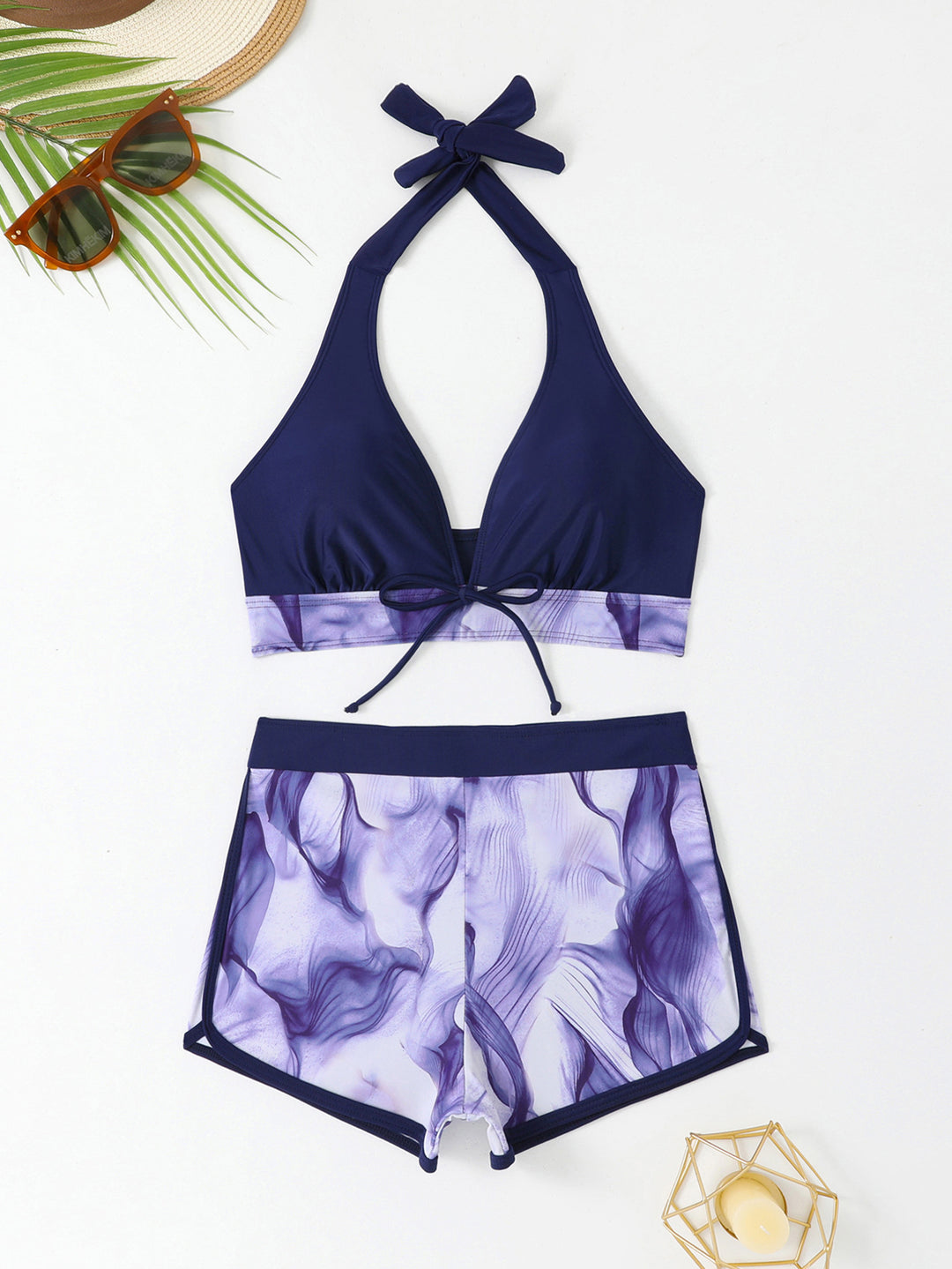Damen Triangel-Bikini Set mit kurzer Hose Echo Archiv
