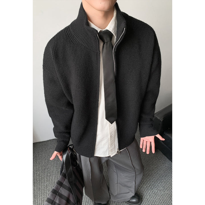 Herrenmode Strickpullover mit Stehkragen Echo Archive