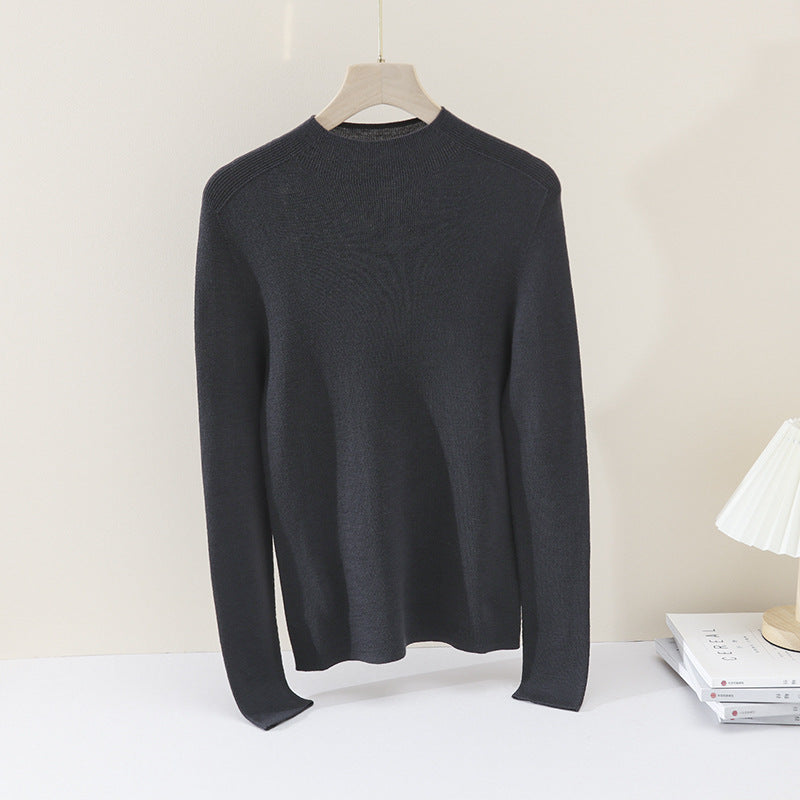Damen Schlanker Feinstrick-Rundhalspullover mit Raglan-Schultereinsatz Echo Archiv