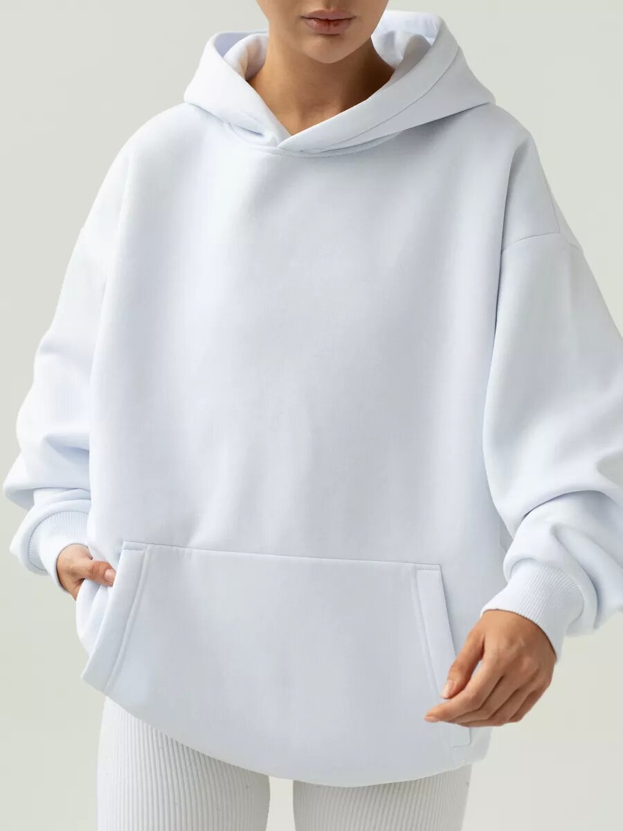 Damen nan oversized Kapuzenpullover mit Kängurutasche und dropped-shoulder Schnitt Echo Archiv