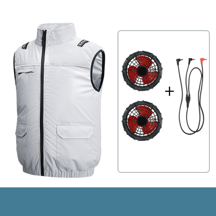Unisex nan leichte kühlende Arbeitsweste mit integrierten Ventilatoren und externem Akku Echo Archiv