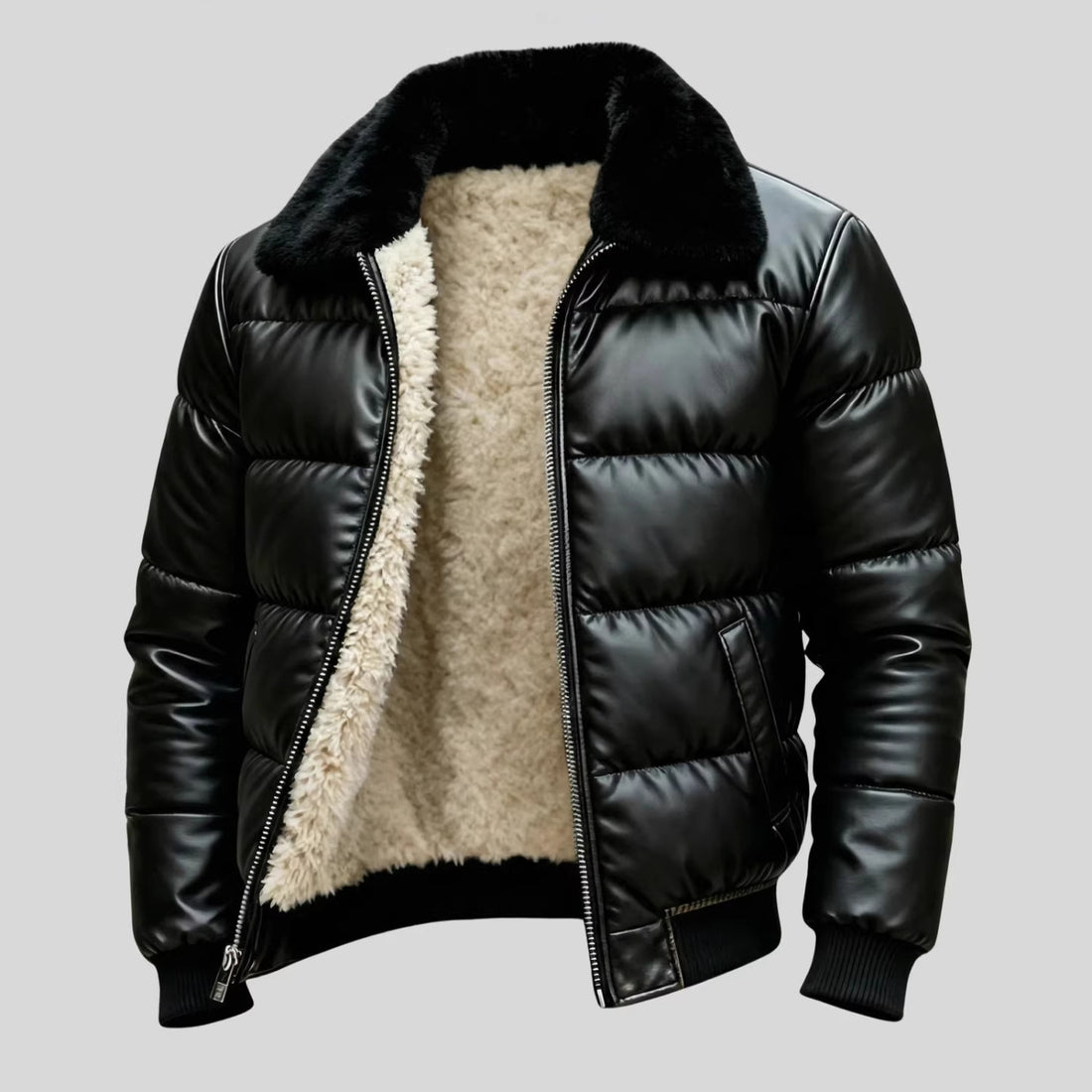 Herren Wendejacke mit Kunstfellfutter – Taviero
