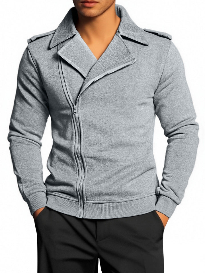 Herren lässige Zip-Jacke mit Kragen Echoarchiv