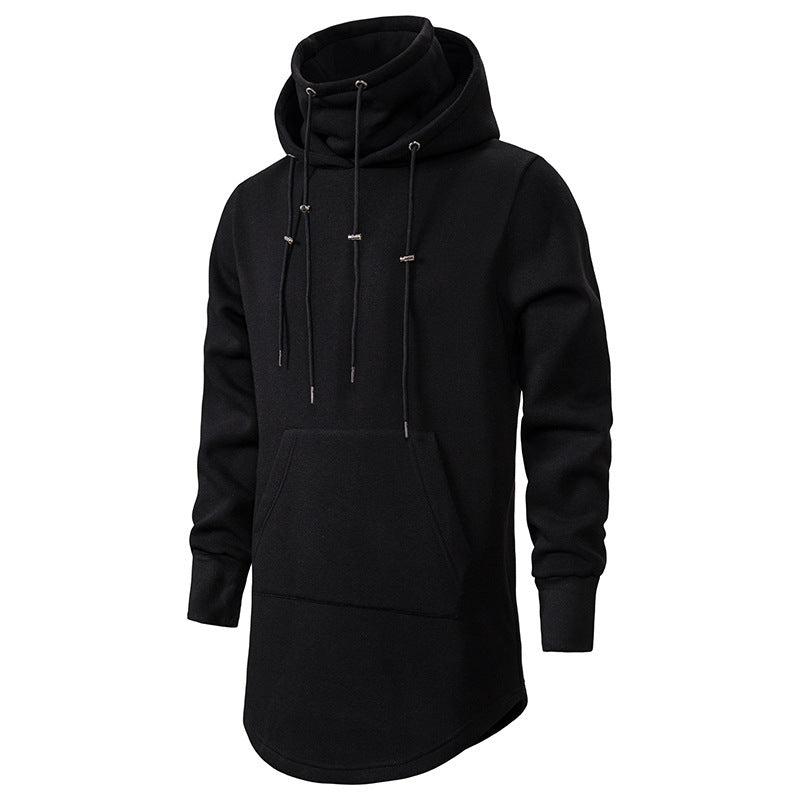 Herren modischer Hoodie mit asymmetrischem Kragen und praktischer Kängurutasche Echoarchiv