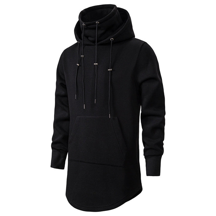 Herren modischer Hoodie mit asymmetrischem Kragen und praktischer Kängurutasche Echoarchiv