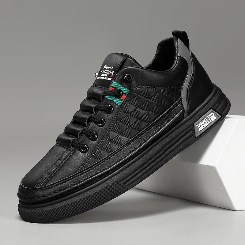 Herren Low-Top Sneaker mit gestepptem Rauten-Design und dicker Gummisohle Echoarhiv