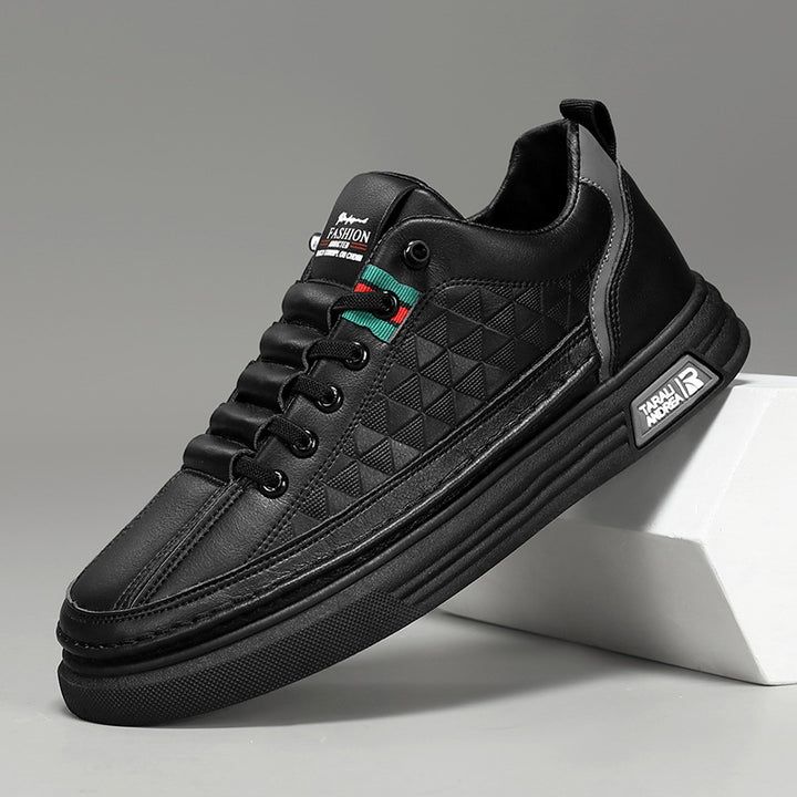 Herren Low-Top Sneaker mit gestepptem Rauten-Design und dicker Gummisohle Echoarhiv