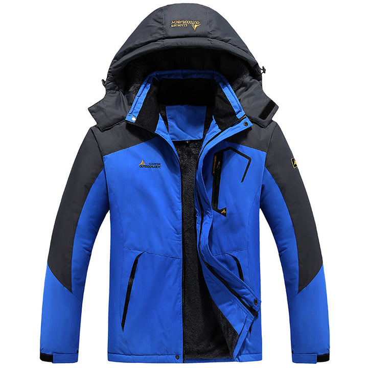 Herren Wasserdichte gefütterte Outdoor-Skijacke mit abnehmbarer Kapuze und Thermofutter Echoarchiv