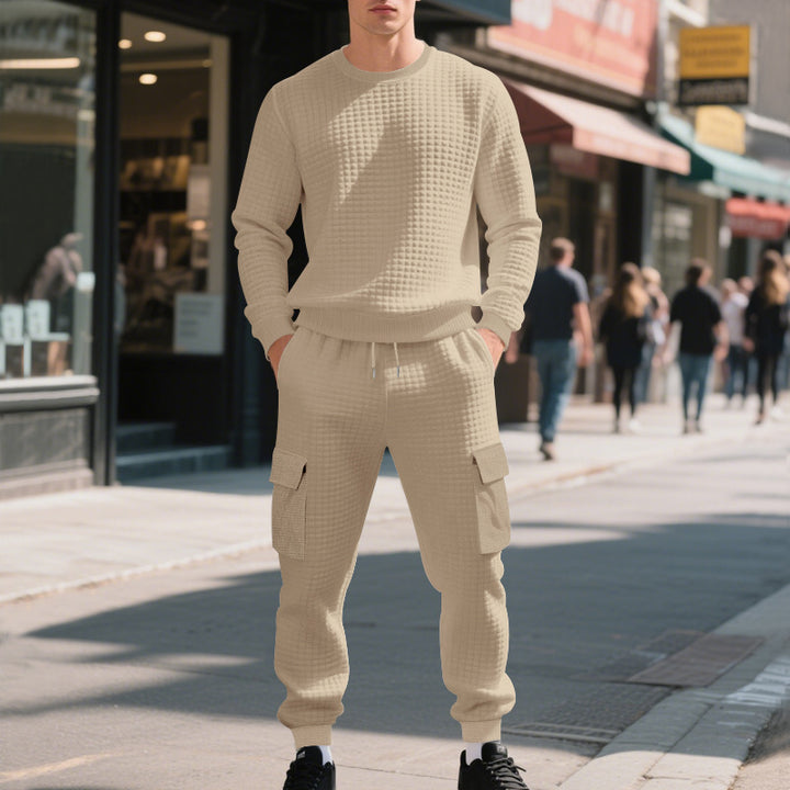 Herren lässiges Sweatshirt und Cargo-Hose Set Echoarchiv