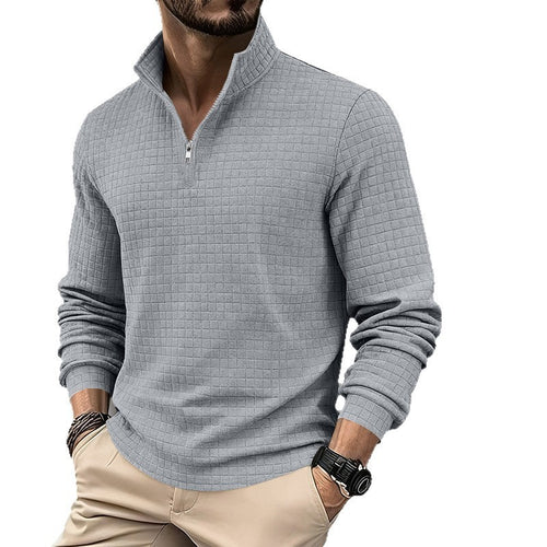 Herren Sportliches Zip-Pullover mit strukturiertem Design Echoarchiv