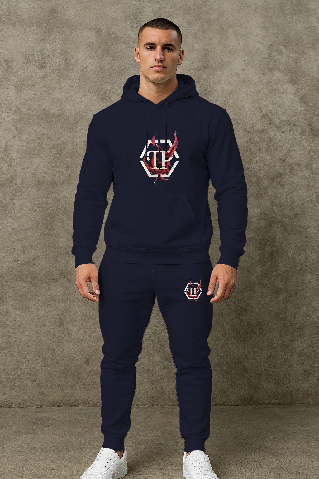 Herren Sportives Hoodie- und Jogginghose-Set Echoarchiv