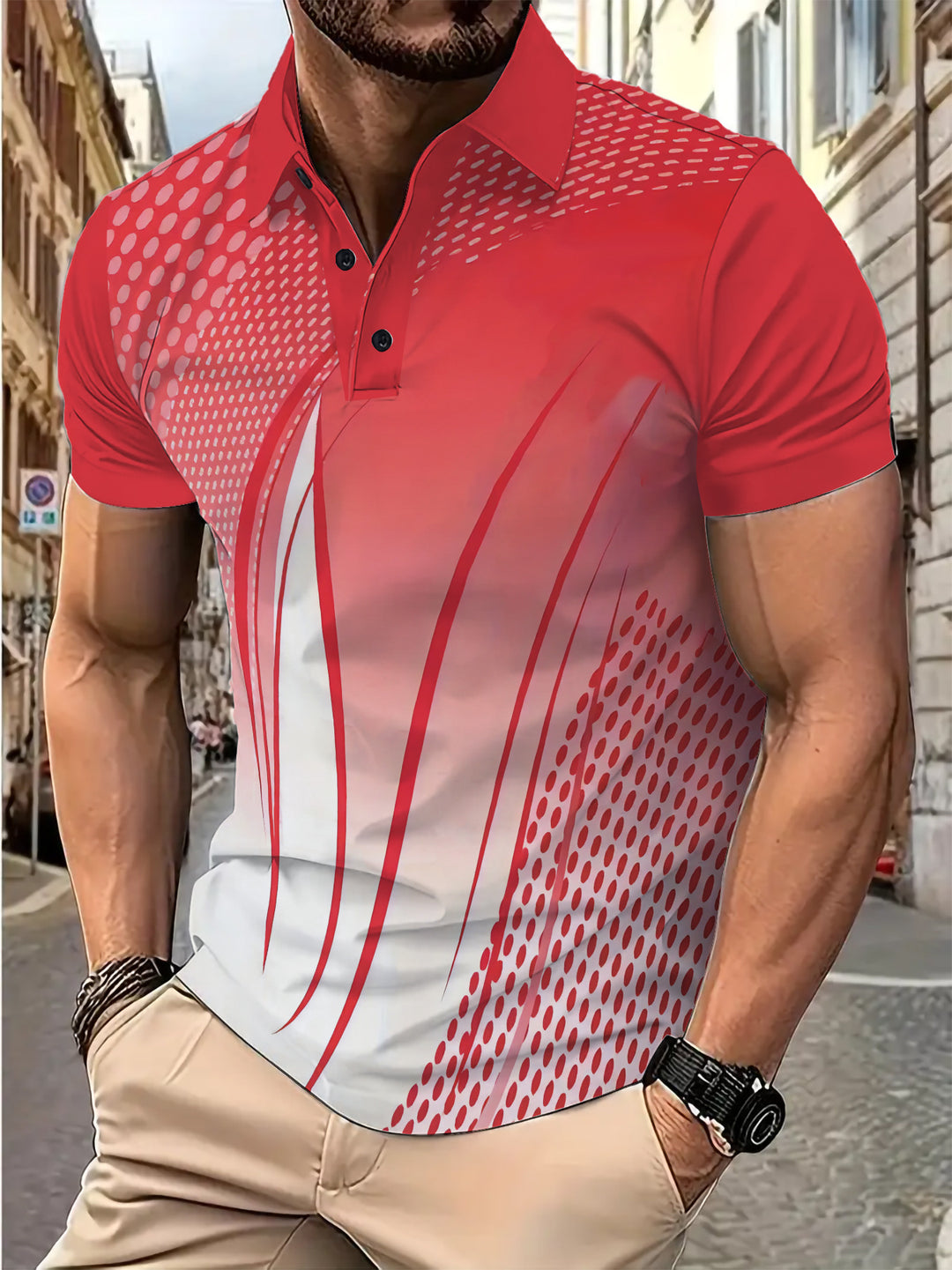 Herren Sportliches Poloshirt mit modernem Design Echoarchiv
