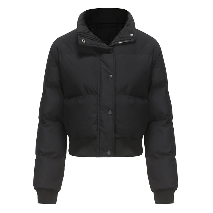 Damen nan kurze wattierte Steppjacke mit hohem Stehkragen und Rippbündchen Echo Archiv