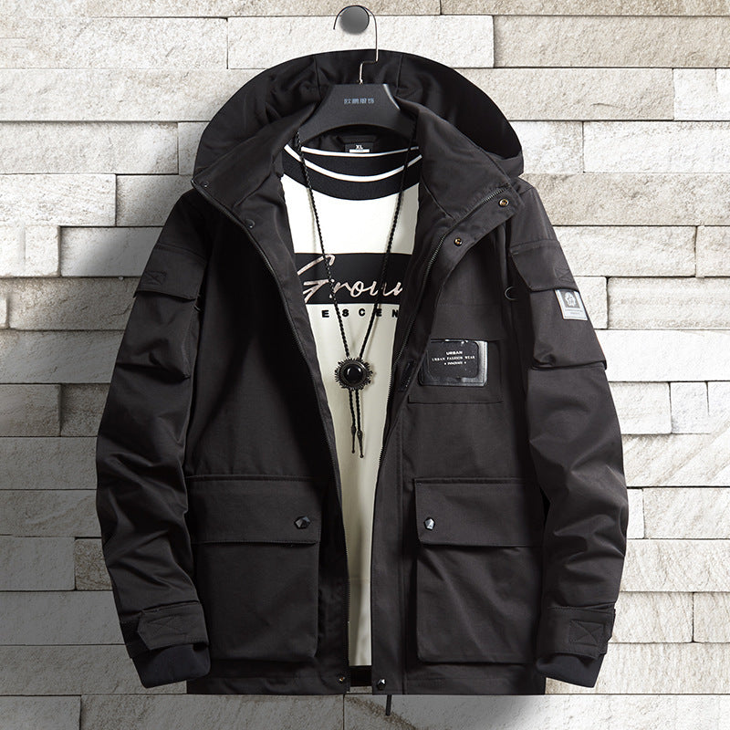 Herren Urbaner Tech-Parka mit Kapuze, Multifunktionstaschen und Thermoisolierung Echo Archiv