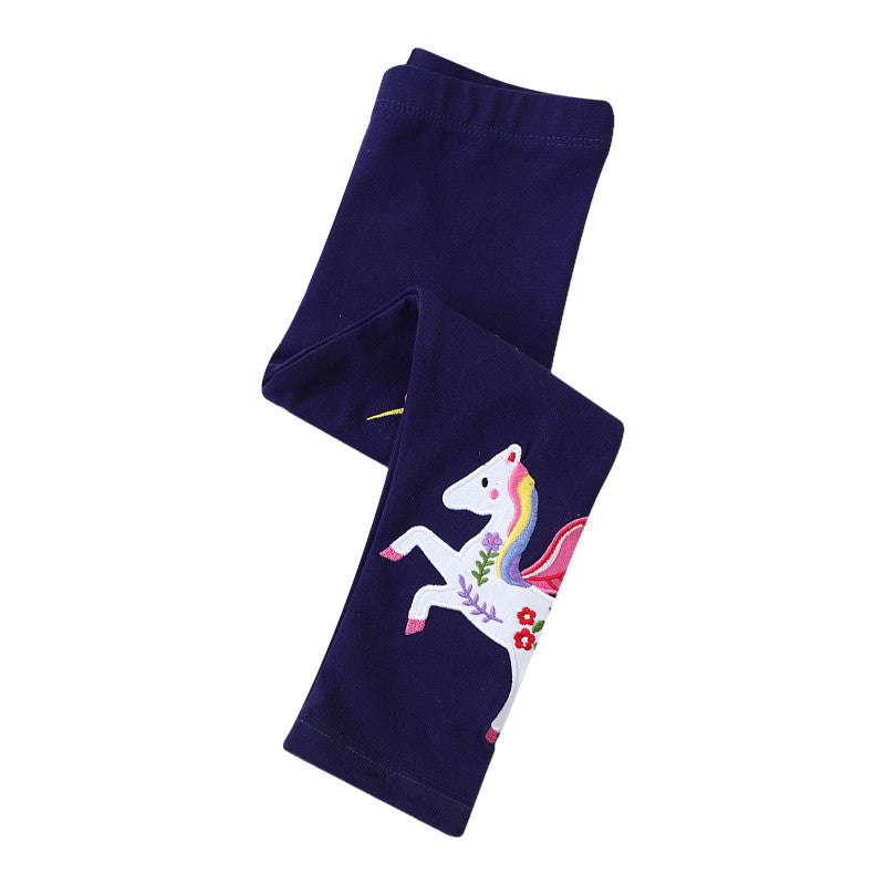 Mädchen Leggings mit bunten Einhorn-Applikationen Echo Archiv