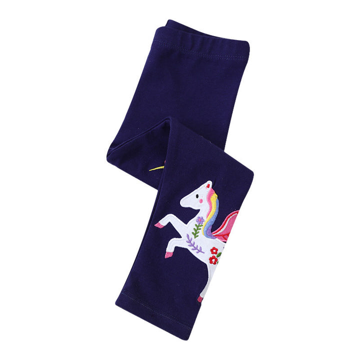 Mädchen Leggings mit bunten Einhorn-Applikationen Echo Archiv