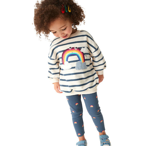 Mädchen Sweatshirt mit buntem Regenbogen-Design Echo Archiv