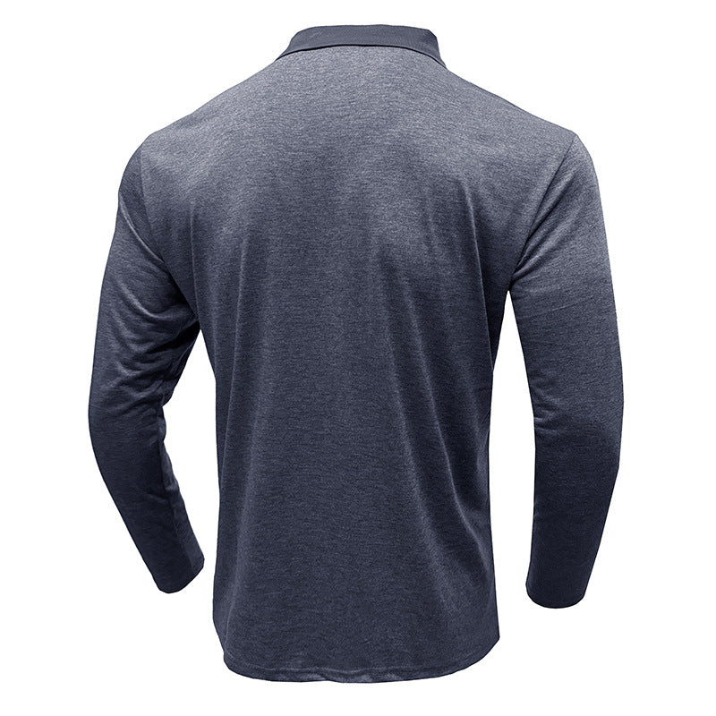 Herren Langarm Poloshirt mit modernem Streifenmuster und komfortablem Schnitt Echoarchiv