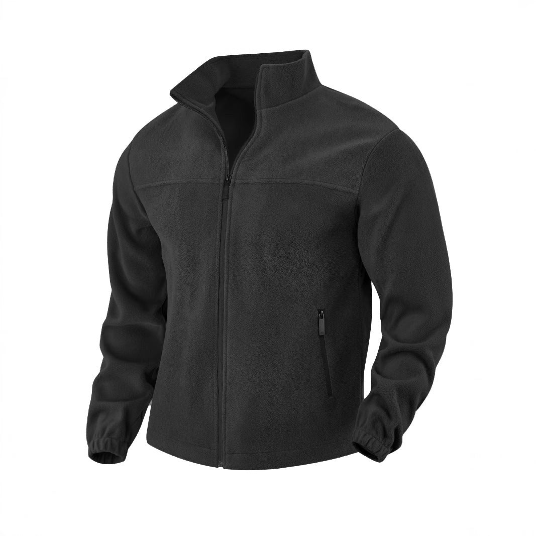 Herren Fleecejacke mit praktischen Taschen und Stehkragen Echoarchiv