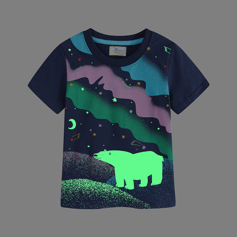 Jungen T-Shirt mit leuchtendem Bärenmotiv Echo Archiv