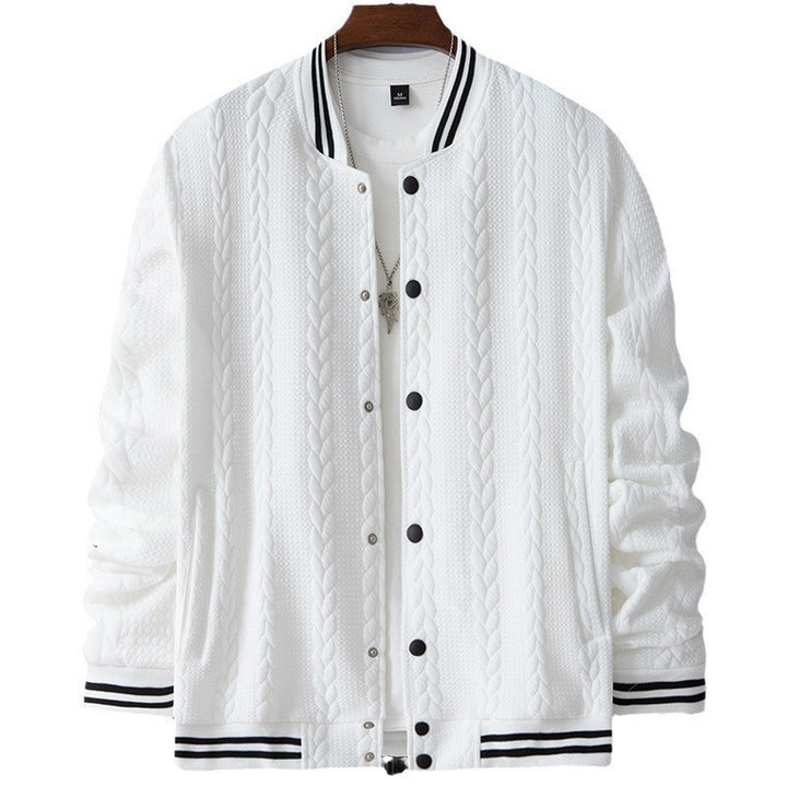 Herren Freizeitjacke im modernen Design mit strukturiertem Strickmuster Echoarchiv