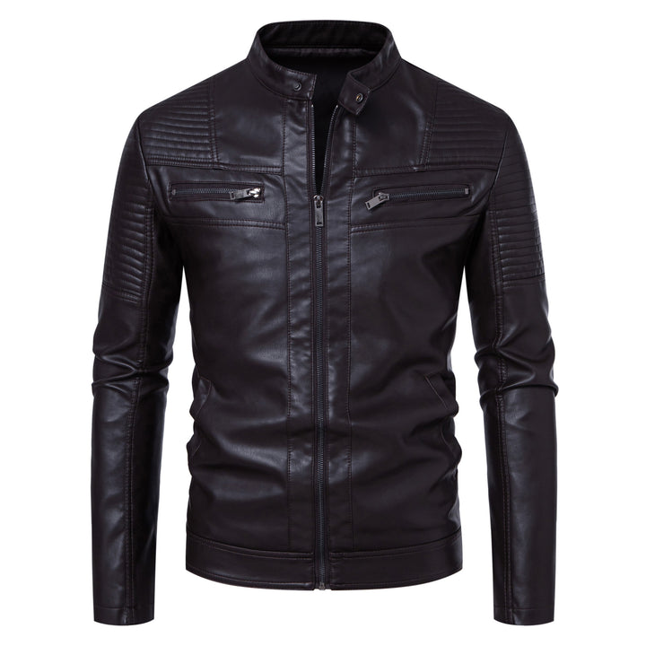 Herren Modische und derbe Lederjacke Echo Archiv