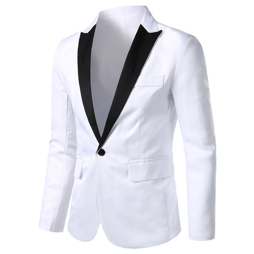 Herren Eleganter Smoking Blazer mit schwarzem Revers Echoarchiv