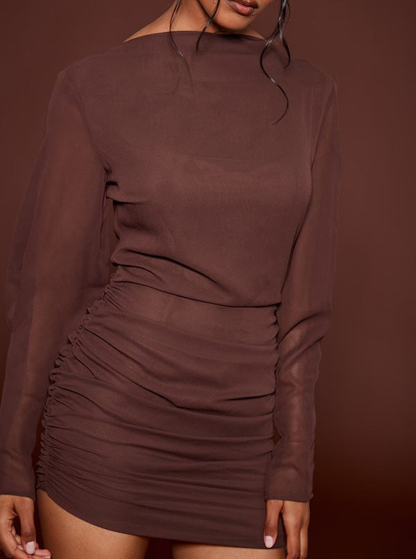 Damen Elegantes Minikleid mit Raffung Echo Archiv