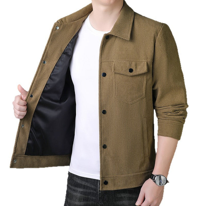 Herren Cordjacke im Truckerstil mit Druckknopfleiste Echo Archiv