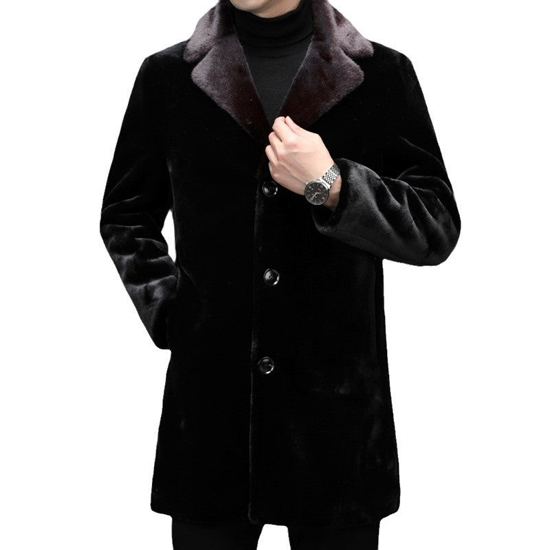 Herren elegante Veloursjacke mit luxuriösem Kragen Echoarchiv