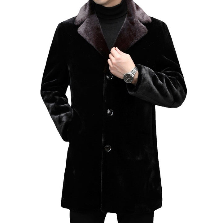 Herren elegante Veloursjacke mit luxuriösem Kragen Echoarchiv