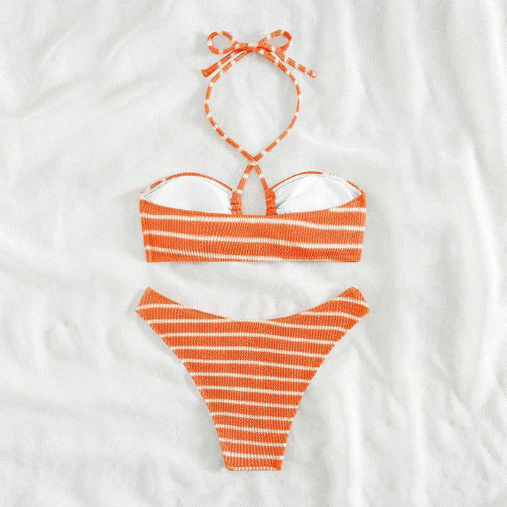 Damen Bandeau-Bikini mit stilvollem Streifendesign Echo Archiv