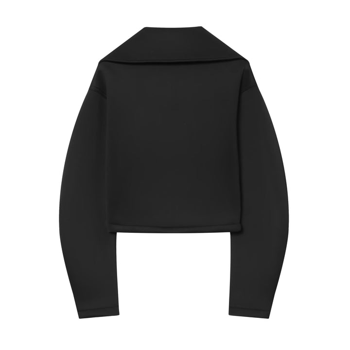 Damen Kurz geschnittene Boxy-Jacke mit überlappendem Stehkragen und wasserdichtem Reißverschluss Echo Archiv