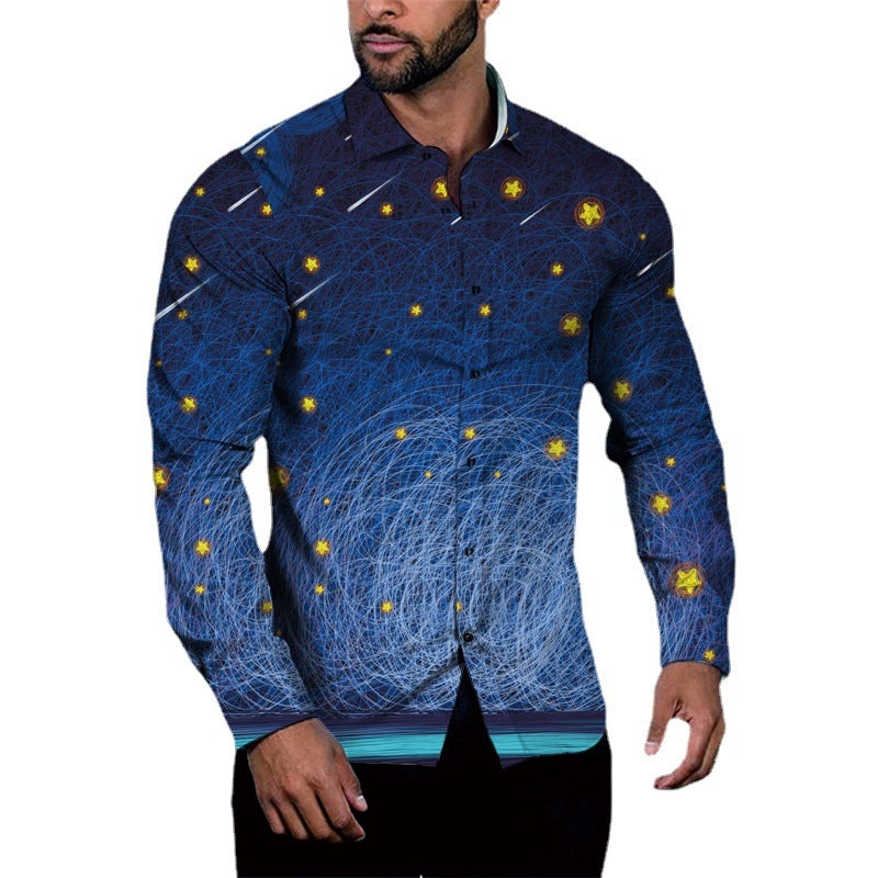 Herren Langarmhemd mit modernem Boucle-Muster und stilvollem Schnitt Echoarchiv