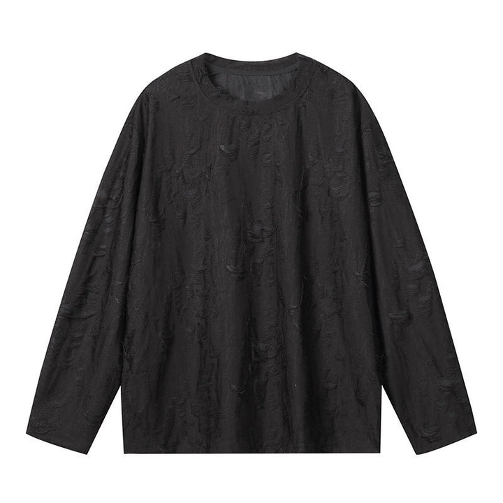 Herren Oversize-Sweatshirt mit ausgefranstem Look und strukturierter Rippoptik Echo Archiv
