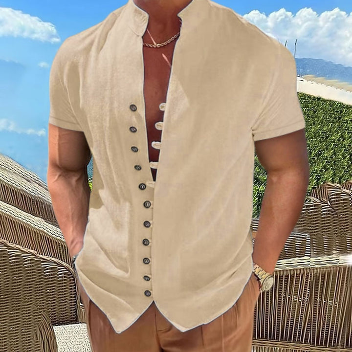 Herren Kurzarm Freizeit Hemd mit Knopfleiste Echoarchiv