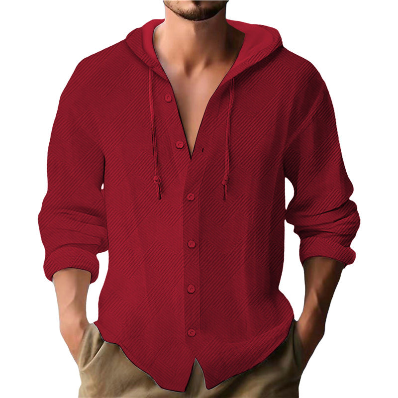 Herren Kapuzenbluse mit strukturiertem Design Echoarchiv