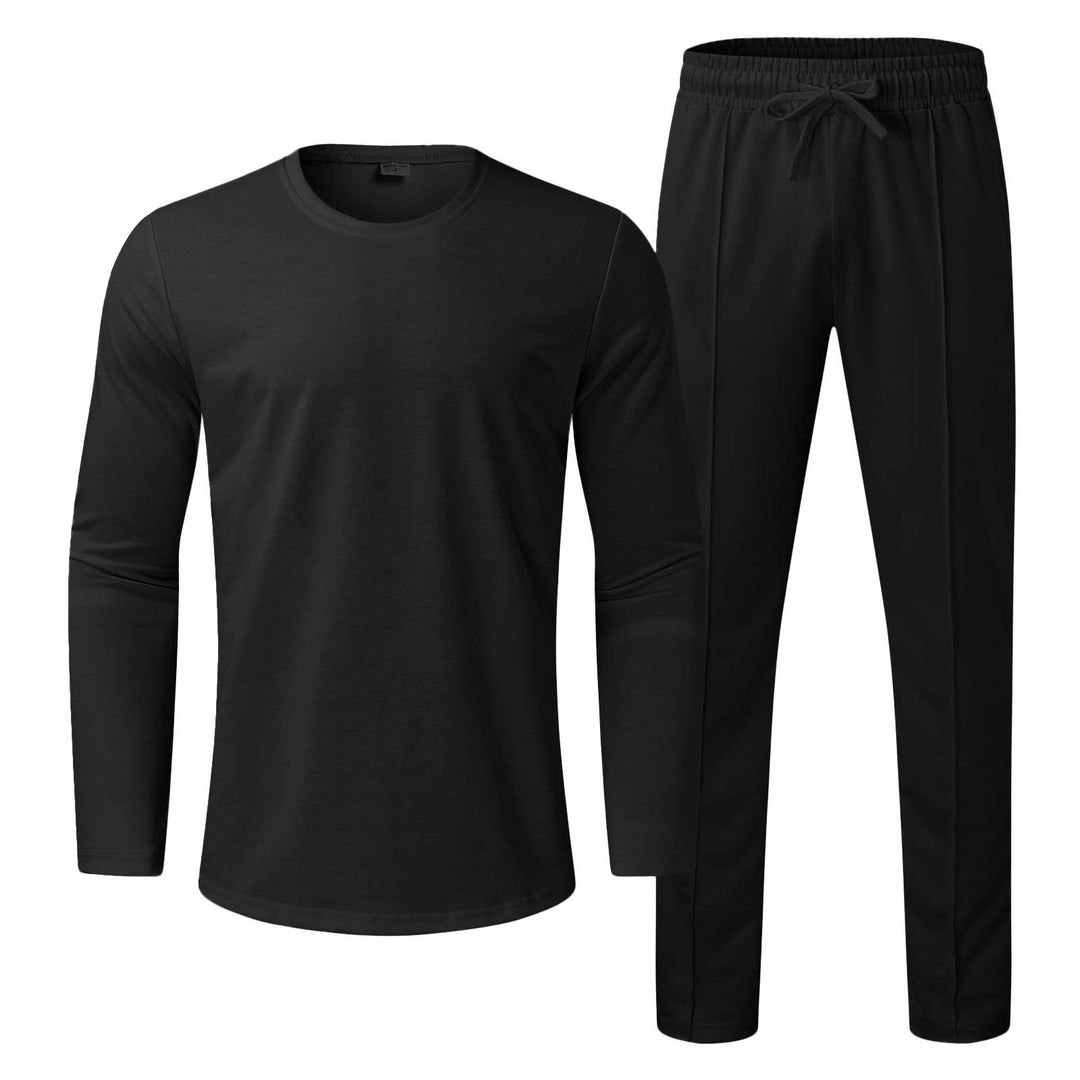 Herren Freizeit-Loungewear-Set mit Langarmshirt und bequemen Jogginghosen Echoarchiv
