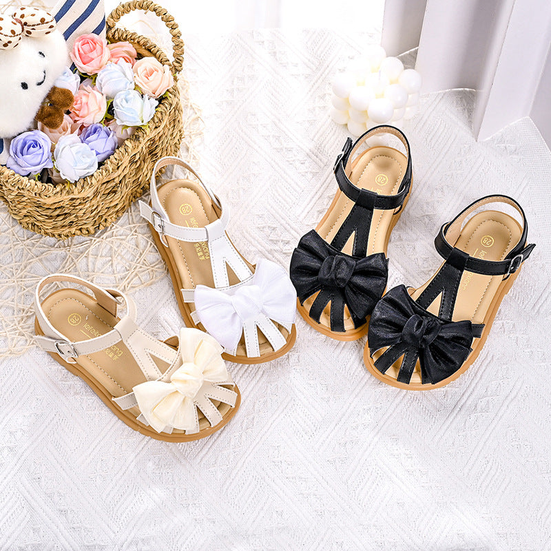 Mädchen Sandalen mit komfortablen Riemchen und großzügiger Schleifenapplikation Echo Archiv