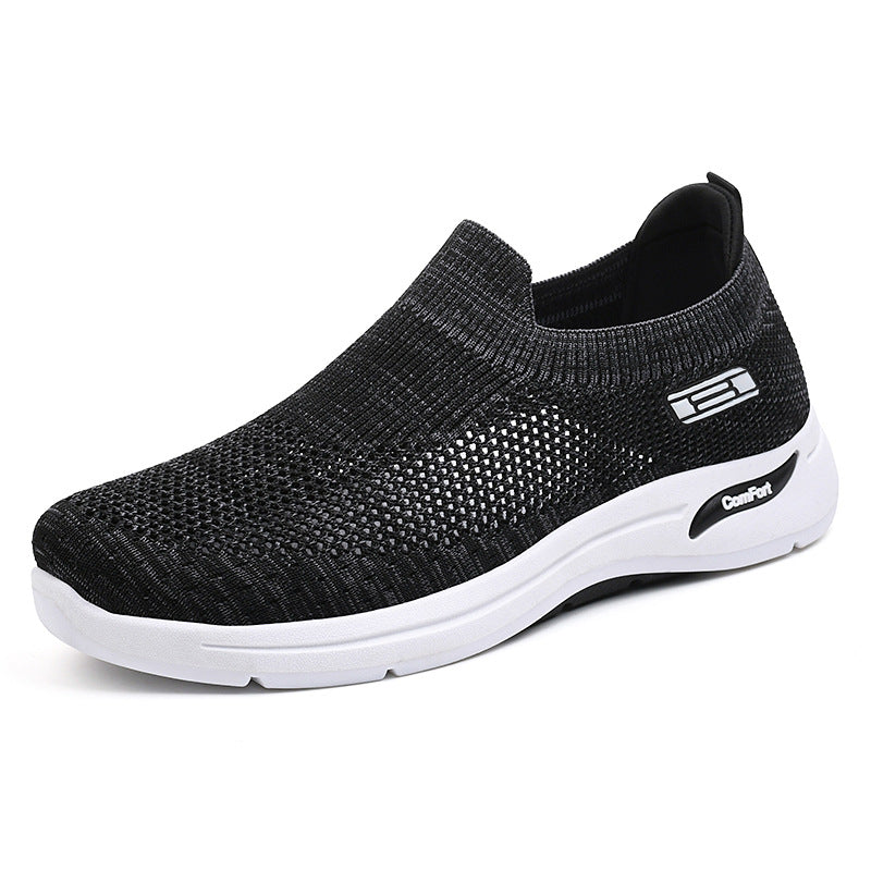 Damen nan nahtloser Strick-Slip-On Alltagswalker mit elastischem Knöchelschaft und stoßdämpfender Luftkissen-Zwischensohle Echo Archiv