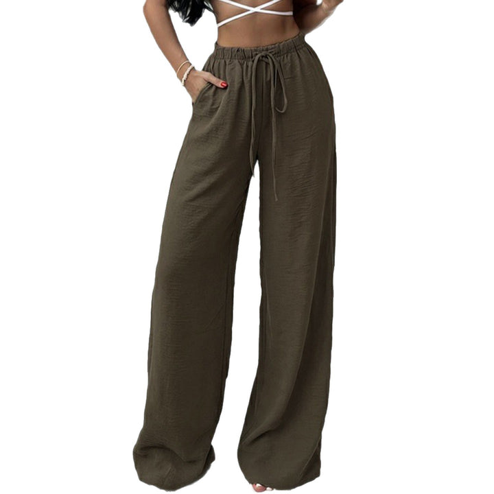Damen Weite Lounge-Hose mit elastischem Bund und Kordelzug Echo Archiv