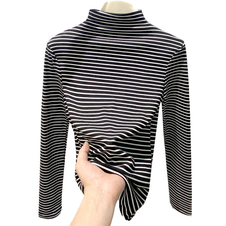 Damen Figurbetontes Langarmshirt mit Rollkragen Echo Archiv